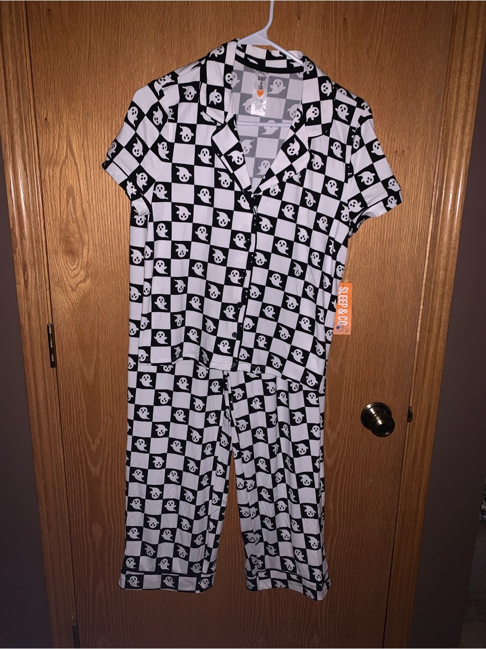Black & White Ghost Checker Pajama Set SUPER SOFT MEDIUM